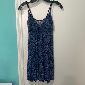 Anthropologie Pinkerton blue patterned dress